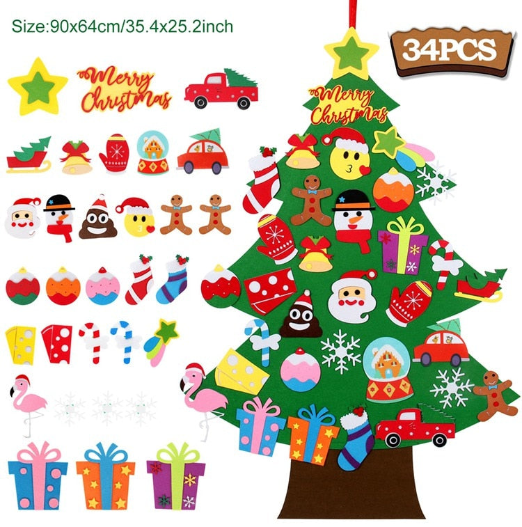 DIY Felt Christmas Tree Christmas Decorations For Home