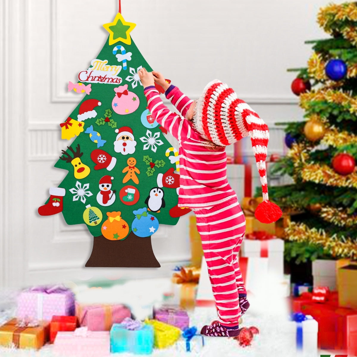 DIY Felt Christmas Tree Christmas Decorations For Home
