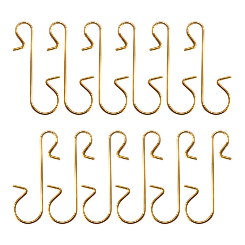 50pcs Christmas Ornament Metal S-Shaped Hooks Holders Christmas Tree Ball